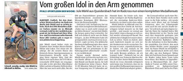 Pfalzsportlerin der Woche