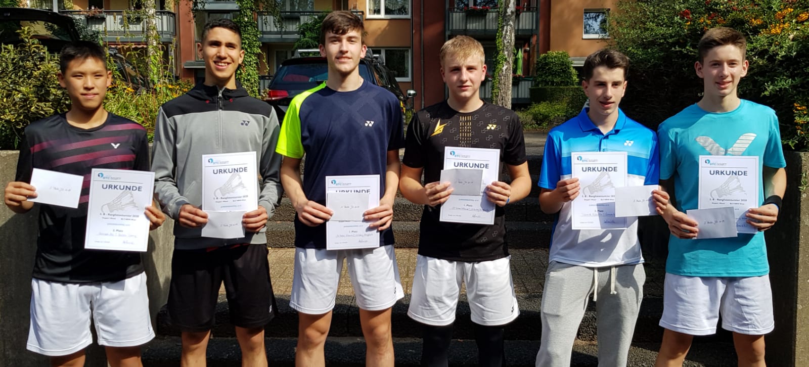 Siegerehrung Jungendoppel U19 David Eckerlin 1.v