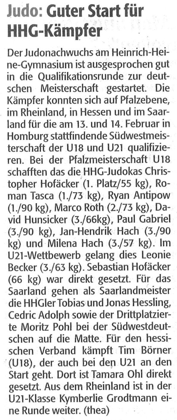 Judo GuterStartFuerHHGKaempfer