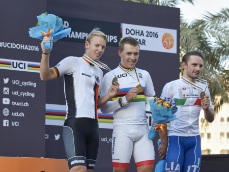 Unser ehemaliger HHG-Schüler Pascal Ackermann links wird Vizeweltmeister Straße U 23 2016