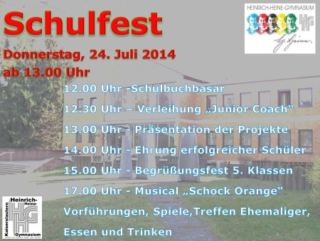 Schulfest 2014 Poster